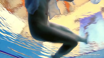 Preview 3 of W W W Badwap Move - Big tits brunette babe Zuzanna swimming in the pool