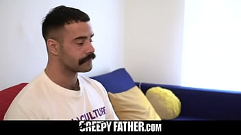 Preview 1 of Melayu Kakak Ipar Kena Jolok - Creep stepdad unloads warm cum on stepson&#039_s face