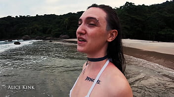 Preview 3 of Bb Xxi - Alice Kink taking her micro bikini off at the public beach - SP