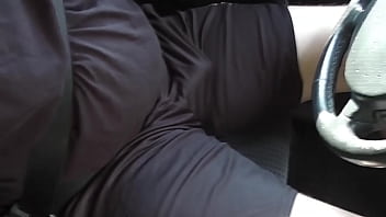 Preview 2 of Namu Sakib - Bulge and masturbating in Shorts while driving car