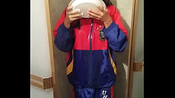 Preview 3 of Ghty America Mom And Son Xvideos - Girl in slimed and pied in tracksuit