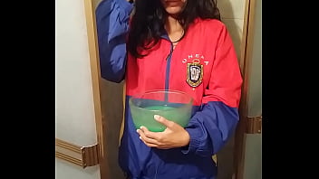 Preview 1 of Ghty America Mom And Son Xvideos - Girl in slimed and pied in tracksuit