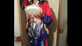 Preview 4 of Ghty America Mom And Son Xvideos - Girl in slimed and pied in tracksuit