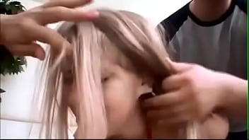 Preview 4 of Desi School Girl Moaning - blonde slavegirl facefucked by asian men