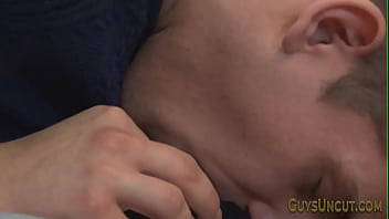 Preview 2 of Bideo Xxxcom - Twink with uncut cock spurts cum