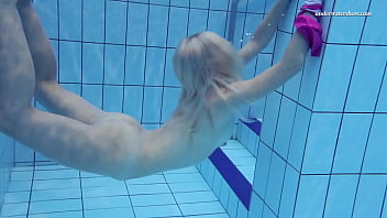 Preview 4 of Mom Sleep Son Trick - Elena Proklova spreading legs underwater