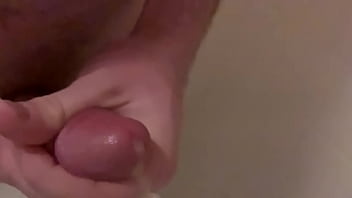 Preview 4 of Big Boob Mom Come To Her Son - Slow motion cumshot in the shower