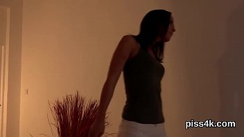 Preview 1 of Ridha Ashfani - Ideal lesbo nymphos get splashed with pee and ejaculate wet quims