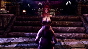 Preview 2 of You Tub Xxxxxi Video Porn - [Futa x Female] Demon Sawira give blowjob to Elanor