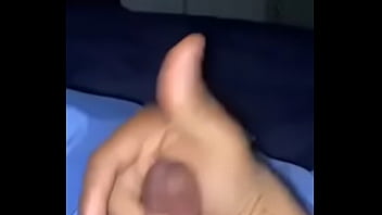 Preview 4 of August Ames Orgasm - Juan jerking off his small dick