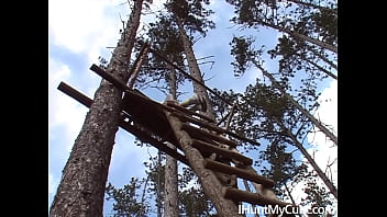 Preview 4 of Gran Father Sex - Kate Black rubs her cunt in nature