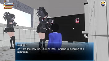 Preview 2 of Public Panties Vibrator - 3d game bathroom humiliation: Shopowner doesn&#039_t pay unless she sits on your face