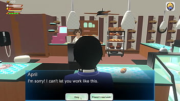 Preview 1 of Public Panties Vibrator - 3d game bathroom humiliation: Shopowner doesn&#039_t pay unless she sits on your face