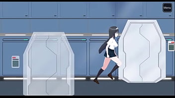 Preview 1 of Outdoor Soso - Cute busty girl having fun with sex machines,  anal and vaginal. Hentai game.