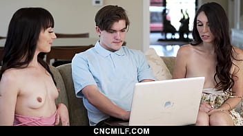 Preview 1 of Oil Porn Nurse - The Laptop Service Will Repair the Laptop for Free if The Milfs Let Him Freeuse - Cncmilf