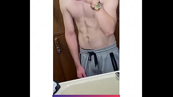 Preview 4 of Sexx Fitnes - Showing off my hard dick and abs