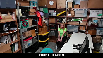 Preview 2 of Sade Xxx Com - Thief Teen Strip Searched and Fucked by Mall Officer
