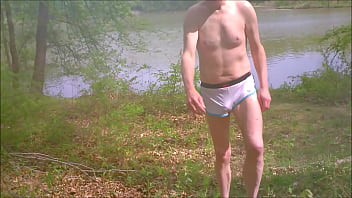 Preview 1 of Miyakklifa - Public Caught Anal Bead Fucking My Ass At The Lake