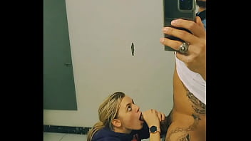 Preview 2 of Sunny Lean Others Sex - Snuck Barely Legal Teen Blonde into BLM Club and Fucked Her in the Women&#039_s Bathroom