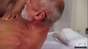 Preview 2 of Alexs Pond - Old gay man puts on cock rings before having massage