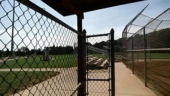 Preview 1 of Emma Sinclaire Cock Sucking - Idiot Jack Off at Base Ball Park 9-2017