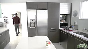 Preview 2 of Mom Rap With Boy - Stepdad getting his big cock sucked by stepdaughter Brixley