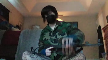 Preview 3 of True Mom Son Insest - Shy Femboy Field Strips His AK