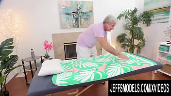 Preview 1 of Japinese Lesbian Massage - Blonde Plumper Babe Genevieve LaFleur Needs Some Help Relieving Her Tension