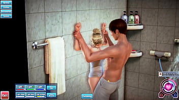Preview 2 of Russ Bottom Sex Humiliated - Blonde Bathrobe gets fucked in the shower.