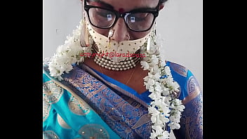 Preview 3 of Tontongureres Sxeyvdeo - Indian beautiful crossdresser model in blue saree