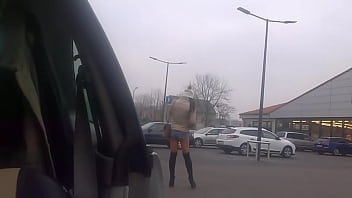 Preview 2 of Peeing Sex Shd - public parking