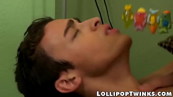 Preview 4 of Ass Xxx Mvie - Hot teen Dustin Cooper licks on lollipop while being drilled