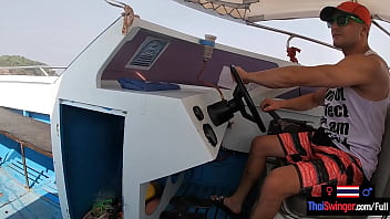 Preview 1 of Ass Pussy Lesbian - Rented a boat for a day and had sex on it with his Asian teen girlfriend