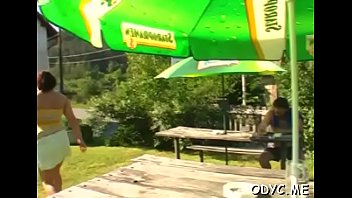 Preview 2 of Ausl Nder Fickt Deutsche Outdoor - Pungent brunette Elena with firm natural tits gets annihilated