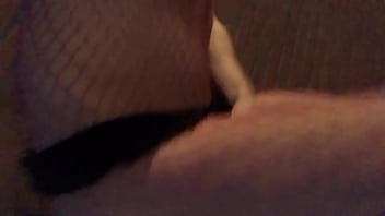 Preview 1 of Bound Squirting Fuck - Amateur Crossdresser in public garage