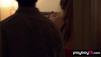 Preview 2 of Army Jep - Busty bisexual amateur babe Zoe and her GF fucking a big black cock