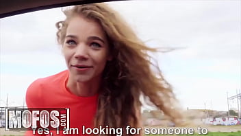 Preview 1 of Lost Girl Farm - Cute Blonde Babe (Sabrina Spice) Got Picked Up Fucked In Public - Mofos