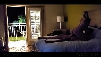 Preview 2 of Debor Vabi Xxxnxxx Sex - Hot Young Slut Fucked Hard in Motel with the Door OPEN!