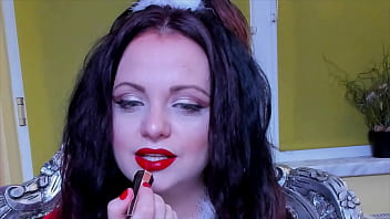 Preview 4 of Girls Forced To Shave Her Pussy - red lips fetish for your holidays