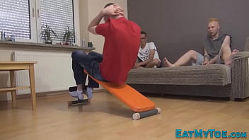Preview 1 of Tseduction - Kinky twink cums on feet after sucking