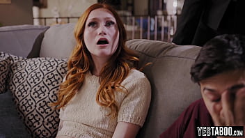 Preview 2 of Two Boys Fuking - Petite redhead teen fucks big dick stepbro to get back at stepmom