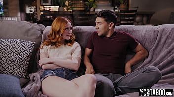 Preview 3 of Two Boys Fuking - Petite redhead teen fucks big dick stepbro to get back at stepmom