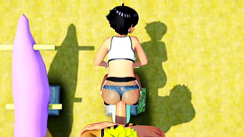 Preview 2 of Teen Busty Big But - Naruto hard dick in the ass delicious whore himawari anus penetrated and broken into by big dick in public square hot sex