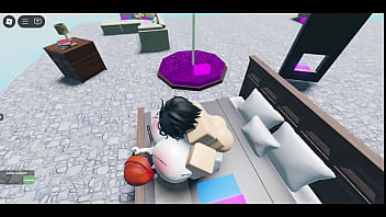 Preview 2 of Teen Giral Sex - Whore fucks huge white boy Roblox Collab