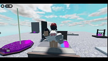 Preview 4 of Teen Giral Sex - Whore fucks huge white boy Roblox Collab