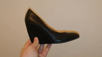 Preview 1 of Stand Position Fucking - Cumming on three shoes - Pumps and wedges