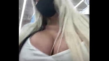 Preview 3 of Anim Horse And Girls Sex - Teen flashing tits public