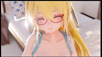 Preview 1 of Son Anmom - 3D Blonde Big Tits POV Sex Breast Expansion wSound added