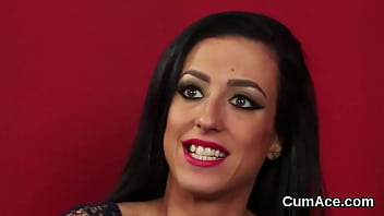 Preview 2 of Xxxhovideo - Slutty idol gets cum load on her face eating all the semen