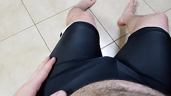 Preview 1 of Hq Porn Odno - Lycra Spandex Shorts